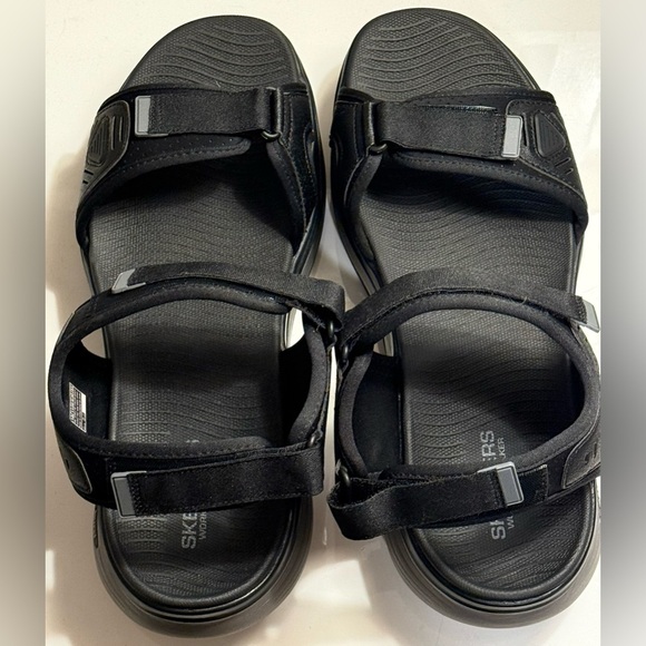 Skechers GOwalk Arch Fit Sandals Men’s Size 12 Black Comfort Walking Sandals - Picture 6 of 7